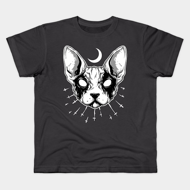 Devil Cat Kids T-Shirt by StarlightDesigns